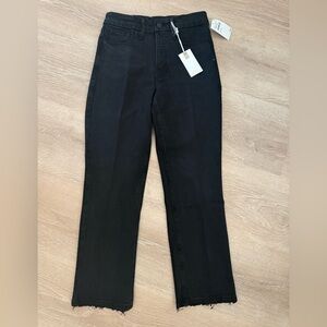 Good American Petite Black Straight Leg Jeans 27P